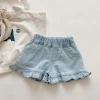 Girls' denim shorts 2022 Summer New style ear-trimmed hot pants for babies, children's pants and children's clothing wholesale 52997 Specification image
